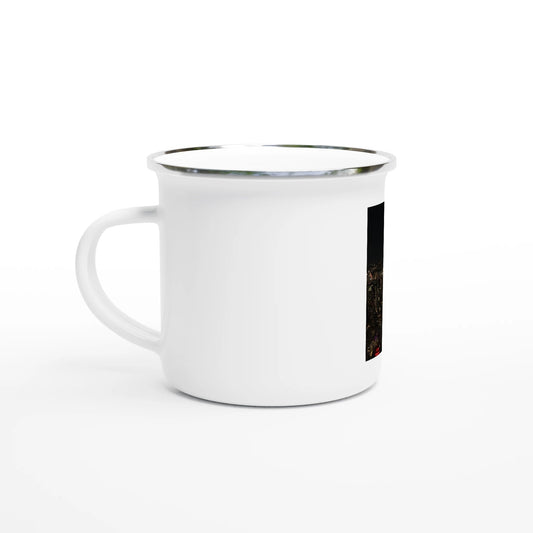 NYC Skyline Enamel Mug - Majestic Downtown View During Holiday Season - CaliCuration
