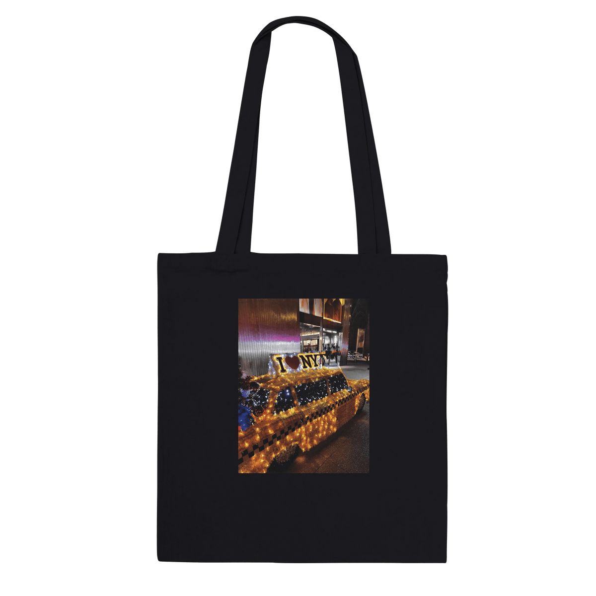 NYC Taxi Cab Holiday Magic Premium Tote Bag – Eco - Friendly Cotton Design - CaliCuration