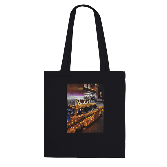 NYC Taxi Cab Holiday Magic Premium Tote Bag – Eco - Friendly Cotton Design - CaliCuration