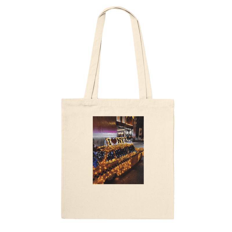 NYC Taxi Cab Holiday Magic Premium Tote Bag – Eco - Friendly Cotton Design - CaliCuration