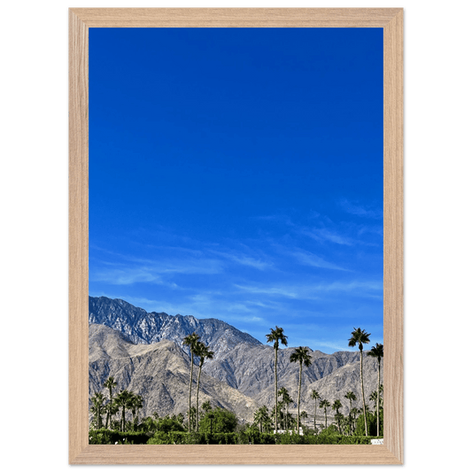 Premium Wooden Framed Poster – Chic Beautiful Sunny Fall Day in Palm Springs: California Poster Art - Studio Edition: Holiday 25 - CaliCuration