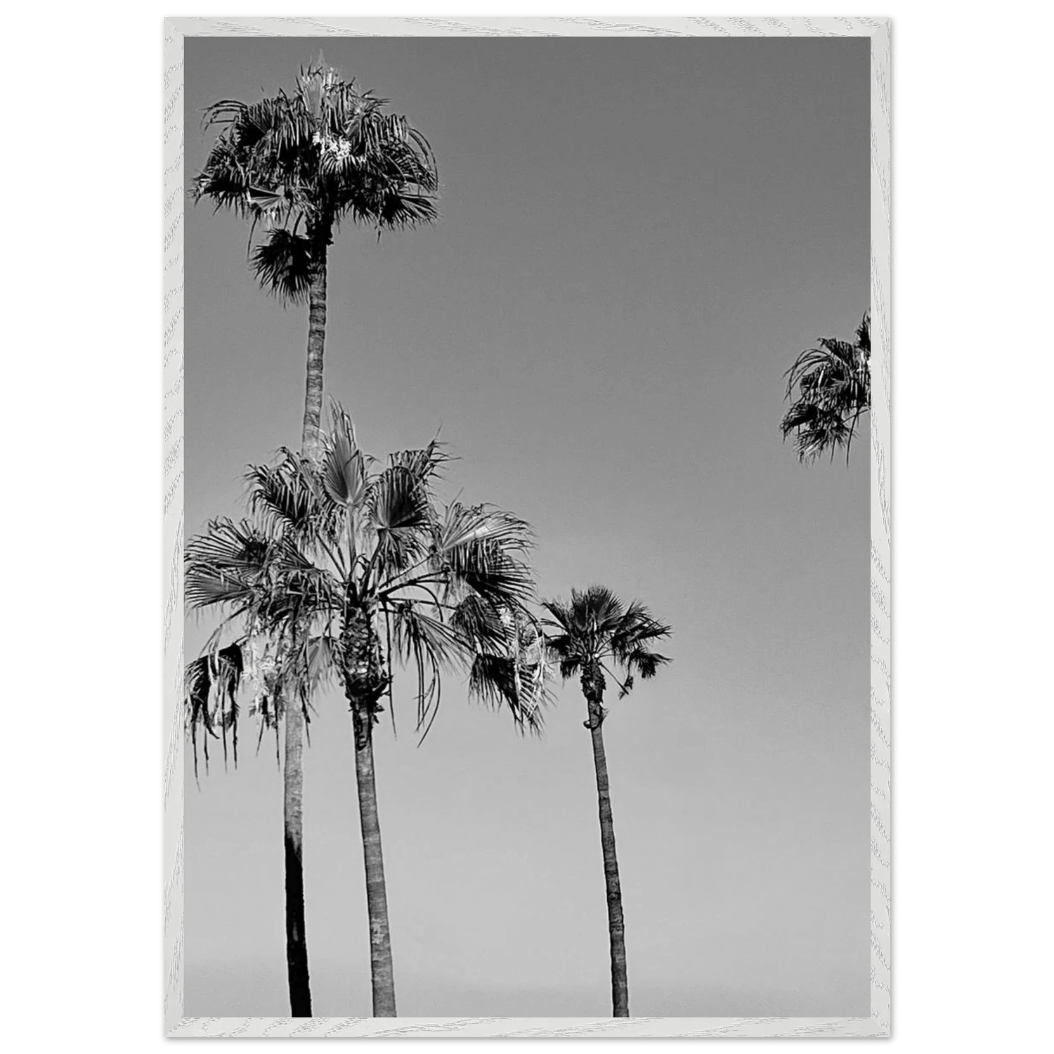 Premium Wooden Framed Poster Semi Glossy SoCal Beach Icons: California Poster Art – Studio Edition Black & White Series: Holiday 25 - CaliCuration