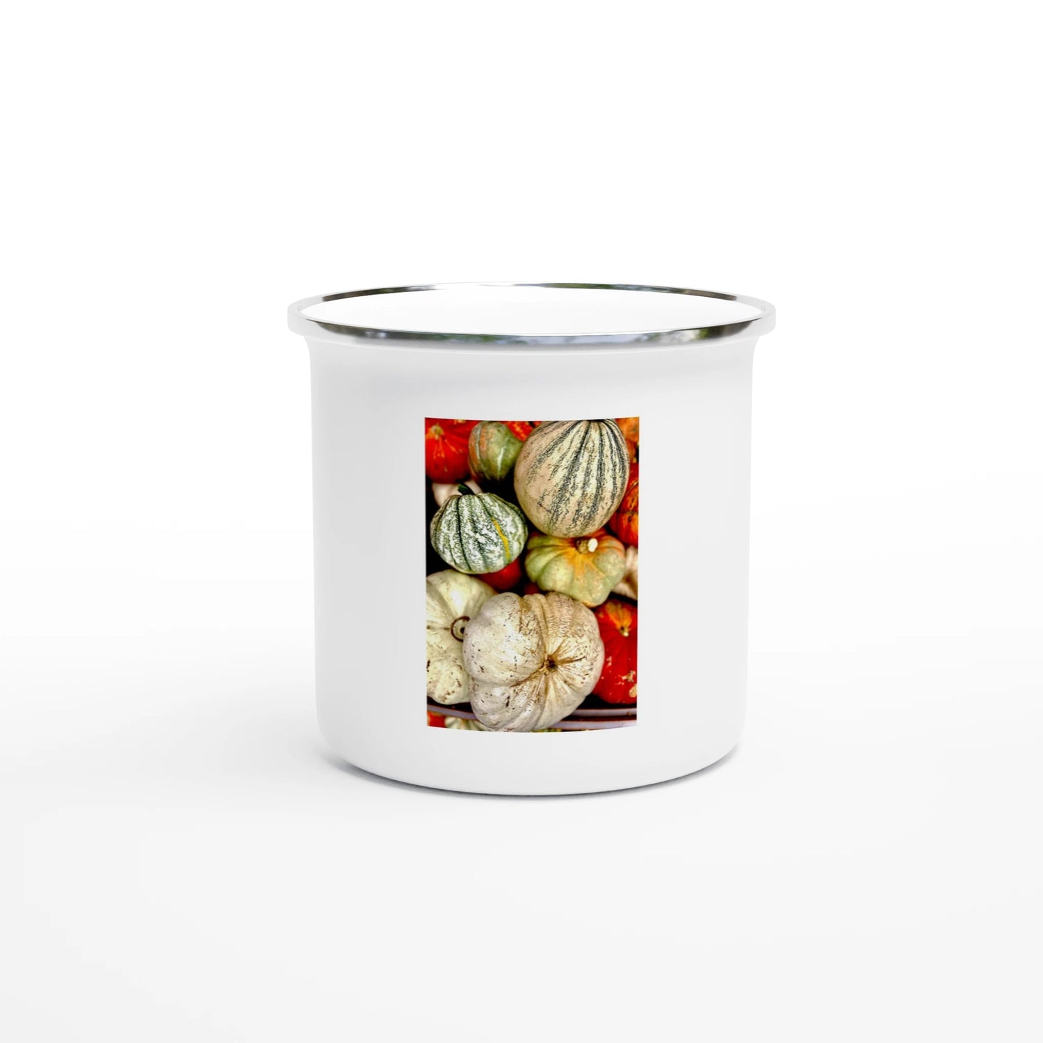 Pumpkin - Inspired Enamel Mug – Harvest & Halloween 12oz Design - CaliCuration