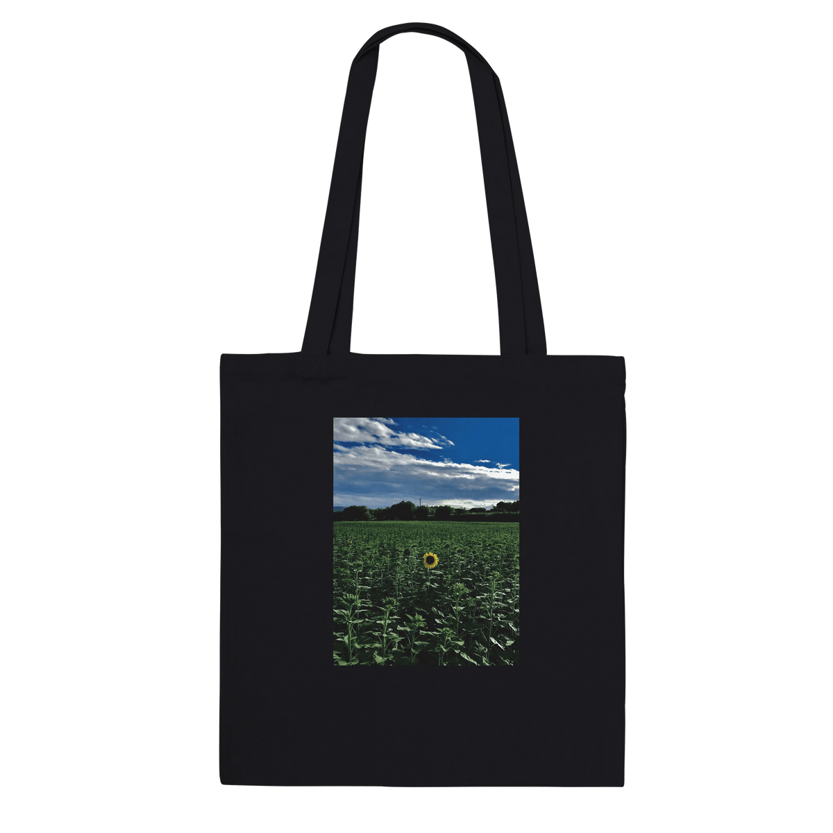 Stylish Sunflower Field Premium Tote Bag - Chic Eco - Friendly Design - CaliCuration