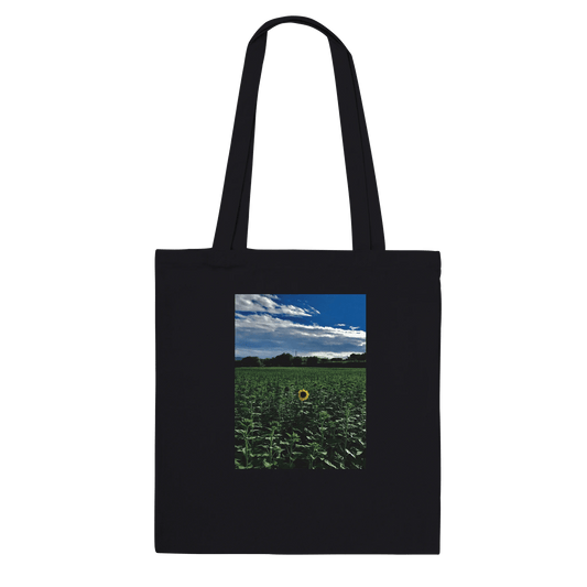 Stylish Sunflower Field Premium Tote Bag - Chic Eco - Friendly Design - CaliCuration