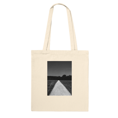 Summer Road in the Fields Premium Tote Bag – Timeless Chic, Eco - Friendly 100% Cotton Design - CaliCuration