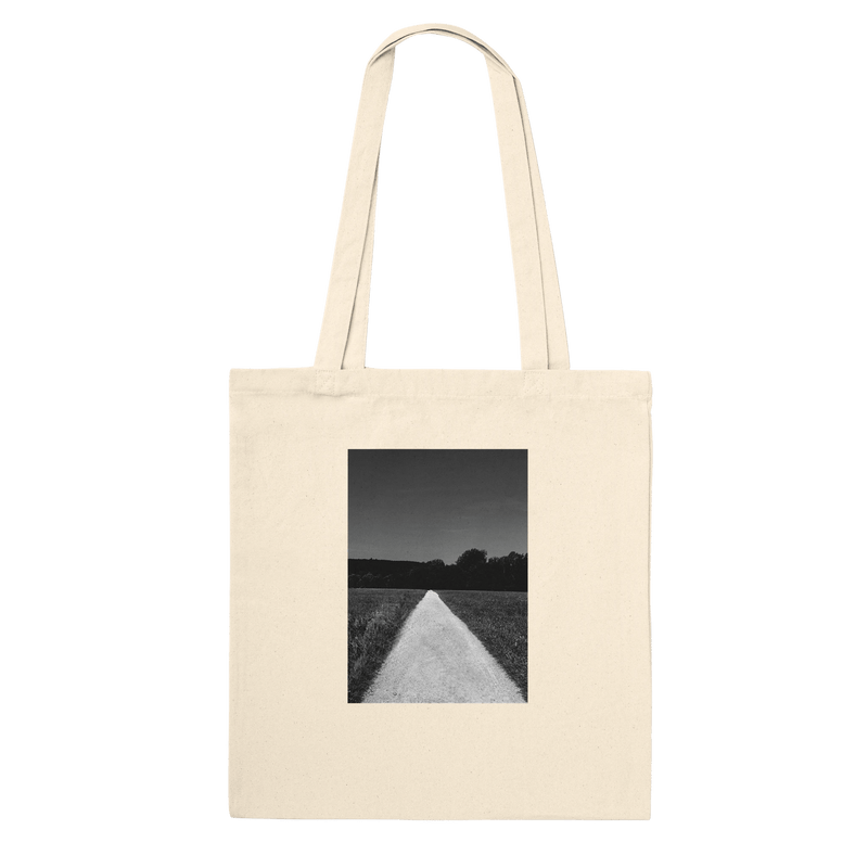 Summer Road in the Fields Premium Tote Bag – Timeless Chic, Eco - Friendly 100% Cotton Design - CaliCuration