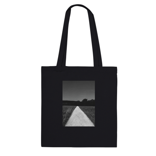 Summer Road in the Fields Premium Tote Bag – Timeless Chic, Eco - Friendly 100% Cotton Design - CaliCuration
