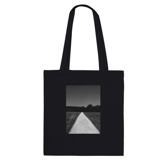 Summer Road in the Fields Premium Tote Bag – Timeless Chic, Eco - Friendly 100% Cotton Design - CaliCuration