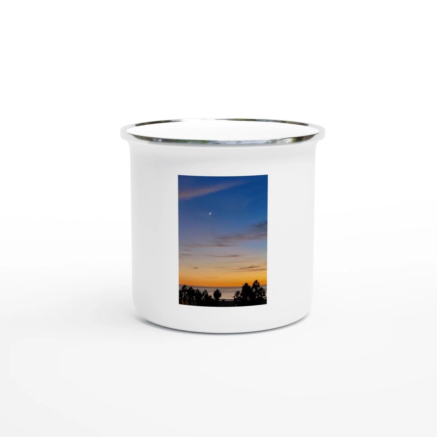 Venice Beach Sunset Enamel Mug - 12oz Lightweight - CaliCuration